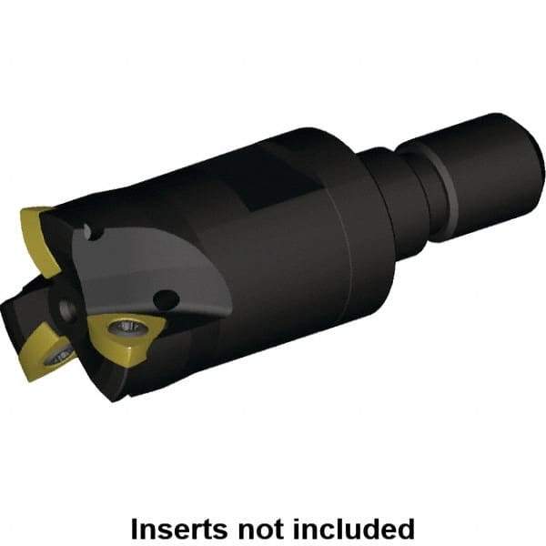 Kennametal - 32mm Cut Diam, 0.04" Max Depth, M16 Modular Connection Indexable High-Feed Helical End Mill - Screw Holding Method, WP..0302.. Insert, Through Coolant - Industrial Tool & Supply