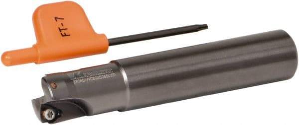 Kennametal - 16mm Cut Diam, 0.04" Max Depth, 16mm Shank Diam, Cylindrical Shank Indexable High-Feed Helical End Mill - Screw Holding Method, WP..0302.. Insert, Through Coolant - Industrial Tool & Supply