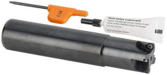 Kennametal - 1" Cut Diam, 0.04" Max Depth, 1" Shank Diam, Cylindrical Shank Indexable High-Feed Helical End Mill - Screw Holding Method, WP..0302.. Insert, KF Toolholder, Through Coolant - Industrial Tool & Supply