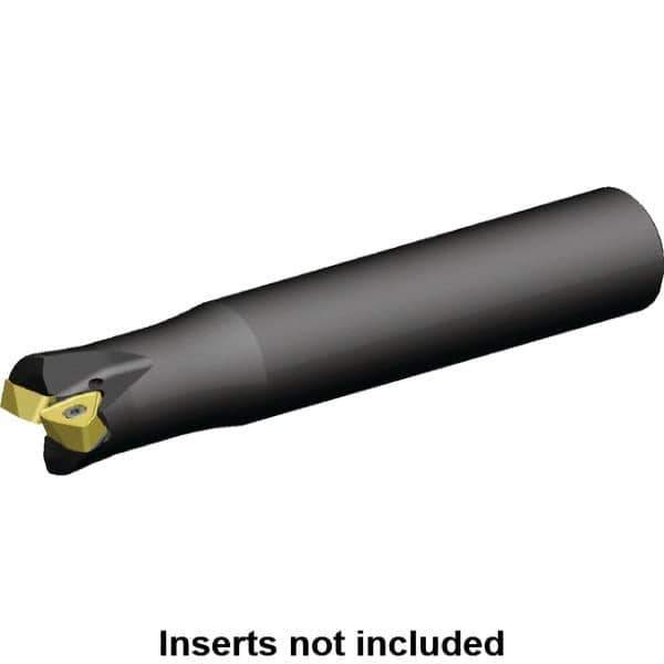 Kennametal - 28mm Cut Diam, 0.059" Max Depth, 25mm Shank Diam, Cylindrical Shank Indexable High-Feed Helical End Mill - Screw Holding Method, WOEJ090512.. Insert, KF2X Toolholder, Through Coolant - Industrial Tool & Supply