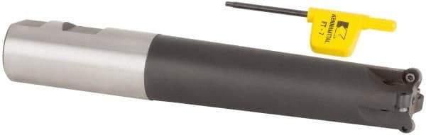 Kennametal - 1" Cutting Diam, 1" Shank Diam, 1" Max Depth of Cut, Straight Shank Indexable Copy End Mill - 4 Inserts, RD.X 07.. Insert, KDM Toolholder, Through Coolant - Industrial Tool & Supply