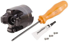 Kennametal - 50mm Cut Diam, 3mm Max Depth, 22mm Arbor Hole, 4 Inserts, RN.J 1204... Insert Style, Indexable Copy Face Mill - KDR Cutter Style, 31,330 Max RPM, 40mm High, Through Coolant, Series Rodeka - Industrial Tool & Supply