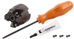 Kennametal - 40mm Cut Diam, 6mm Max Depth, 16mm Arbor Hole, 4 Inserts, RN.J 1204... Insert Style, Indexable Copy Face Mill - KDR Cutter Style, 40mm High, Through Coolant, Series Rodeka - Industrial Tool & Supply