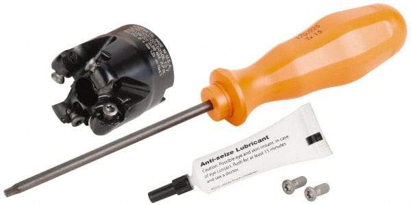 Kennametal - 38.1mm Cut Diam, 2.97mm Max Depth, 1/2" Arbor Hole, 4 Inserts, RN.J 1204... Insert Style, Indexable Copy Face Mill - KDR Cutter Style, 35,890 Max RPM, 39.88mm High, Through Coolant, Series Rodeka - Industrial Tool & Supply
