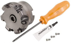 Kennametal - 80mm Cut Diam, 6mm Max Depth, 27mm Arbor Hole, 7 Inserts, RN.J 1204... Insert Style, Indexable Copy Face Mill - KDR Cutter Style, 50mm High, Through Coolant, Series Rodeka - Industrial Tool & Supply