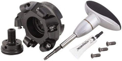Kennametal - 100mm Cut Diam, 10mm Max Depth, 32mm Arbor Hole, 6 Inserts, RCGX 2006... Insert Style, Indexable Copy Face Mill - KSRM Cutter Style, 16,000 Max RPM, 50mm High, Through Coolant, Series Beyond Blast KSRM - Industrial Tool & Supply