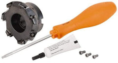 Kennametal - 101.6mm Cut Diam, 6mm Max Depth, 1-1/4" Arbor Hole, 7 Inserts, RP.T 1204... Insert Style, Indexable Copy Face Mill - BMD400 Cutter Style, 23,800 Max RPM, 2 High, Through Coolant, Series KSRM - Industrial Tool & Supply