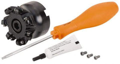 Kennametal - 63mm Cut Diam, 6mm Max Depth, 22mm Arbor Hole, 7 Inserts, RP.T 1204... Insert Style, Indexable Copy Face Mill - 30,900 Max RPM, 50mm High, Through Coolant, Series KSRM - Industrial Tool & Supply