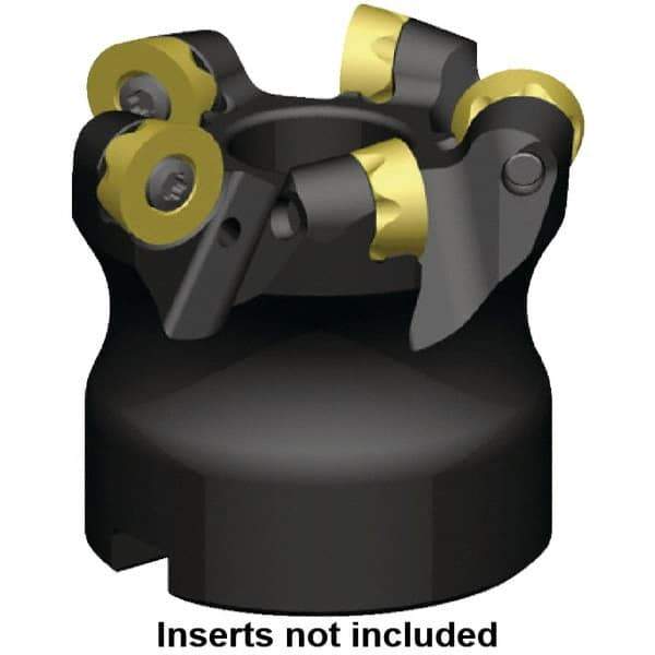 Kennametal - 88mm Cut Diam, 5mm Max Depth, 32mm Arbor Hole, 7 Inserts, RP.T 1204... Insert Style, Indexable Copy Face Mill - KSRM Cutter Style, 24,000 Max RPM, 50mm High, Through Coolant, Series KSRM - Industrial Tool & Supply