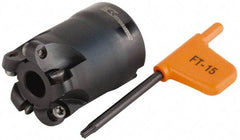 Kennametal - 40mm Cut Diam, 5mm Max Depth, 16mm Arbor Hole, 5 Inserts, RD.. 1003... Insert Style, Indexable Copy Face Mill - 40mm High, Series KDM - Industrial Tool & Supply