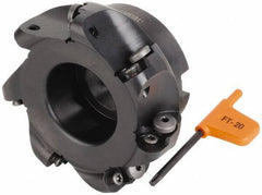 Kennametal - 100mm Cut Diam, 8mm Max Depth, 32mm Arbor Hole, 7 Inserts, RD.X 1604... Insert Style, Indexable Copy Face Mill - 55mm High, Series KDM - Industrial Tool & Supply