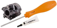 Kennametal - 50mm Cut Diam, 22mm Arbor Hole, 3mm Max Depth of Cut, Indexable Chamfer & Angle Face Mill - 5 Inserts, SD.T 1204... Insert, Right Hand Cut, 5 Flutes, Through Coolant, Series Z-Axis Mills - Industrial Tool & Supply
