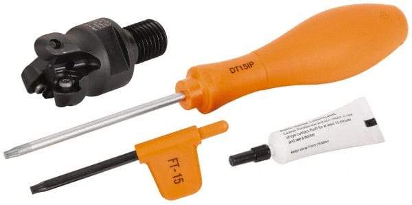 Kennametal - 32mm Cutting Diam, 1.26" Max Depth of Cut, Modular Connection Indexable Copy End Mill - 3 Inserts, RP.T 1204M0.. Insert, BMD Toolholder, Through Coolant - Industrial Tool & Supply