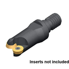 Kennametal - 25mm Cutting Diam, 63/64" Max Depth of Cut, Modular Connection Indexable Copy End Mill - 5 Inserts, RD.. 0702.. Insert - Industrial Tool & Supply