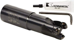 Kennametal - 1-1/4" Cut Diam, 0.404" Max Depth of Cut, 1-1/4" Shank Diam, 122.94mm OAL, Indexable Square Shoulder End Mill - LF.W 2.52.R Inserts, Weldon Shank, 0° Lead Angle, Series RPF - Industrial Tool & Supply