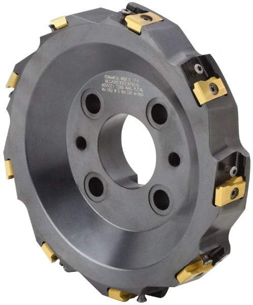 Kennametal - 9 Inserts, 10" Cut Diam, 2-1/2" Arbor Diam, 25.45mm Max Depth of Cut, Indexable Square-Shoulder Face Mill - 0/90° Lead Angle, 2-3/8" High, LN.U 2210.. Insert Compatibility, Series MEGA90 - Industrial Tool & Supply