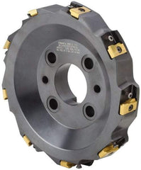 Kennametal - 9 Inserts, 10" Cut Diam, 2-1/2" Arbor Diam, 25.45mm Max Depth of Cut, Indexable Square-Shoulder Face Mill - 0/90° Lead Angle, 2-3/8" High, LN.U 2210.. Insert Compatibility, Series MEGA90 - Industrial Tool & Supply