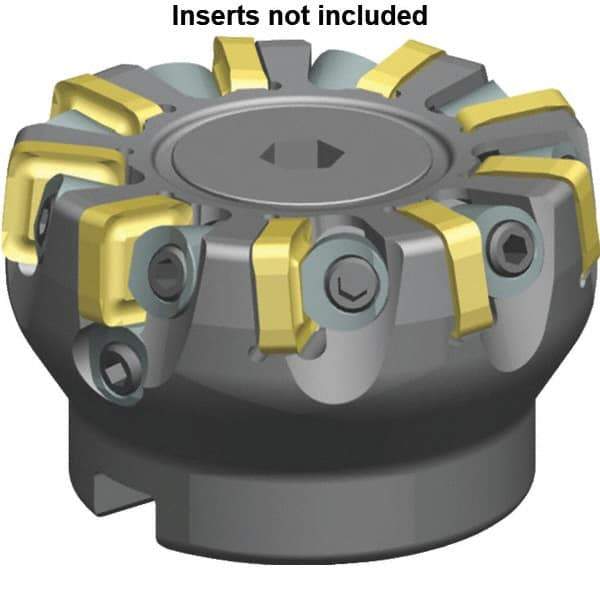 Kennametal - 162.1mm Cut Diam, 40mm Arbor Hole, 5mm Max Depth of Cut, 6° Indexable Chamfer & Angle Face Mill - 24 Inserts, SNXF 1204... Insert, Right Hand Cut, 24 Flutes, Through Coolant, Series KSSR - Industrial Tool & Supply