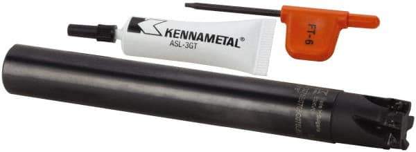 Kennametal - 18.92mm Cut Diam, 6.93mm Max Depth of Cut, 3/4" Shank Diam, 6" OAL, Indexable Square Shoulder End Mill - EP.. 0708.. Inserts, Cylindrical Shank, 0° Lead Angle, Through Coolant, Series Mill 1-07 - Industrial Tool & Supply