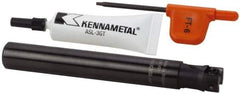 Kennametal - 1/2" Cut Diam, 6.96mm Max Depth of Cut, 1/2" Shank Diam, 4" OAL, Indexable Square Shoulder End Mill - EP.. 0708.. Inserts, Cylindrical Shank, 0° Lead Angle, Through Coolant, Series Mill 1-07 - Industrial Tool & Supply