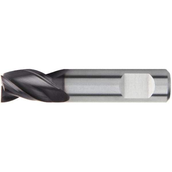 Kennametal - 2mm, 4mm LOC, 6mm Shank Diam, 38mm OAL, 3 Flute, Solid Carbide Square End Mill - Single End, AlTiN Finish, Spiral Flute, 38° Helix, Centercutting, Right Hand Cut, Right Hand Flute, Series UEDE - Industrial Tool & Supply
