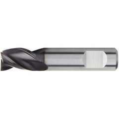Kennametal - 2mm, 4mm LOC, 6mm Shank Diam, 38mm OAL, 3 Flute, Solid Carbide Square End Mill - Single End, AlTiN Finish, Spiral Flute, 38° Helix, Centercutting, Right Hand Cut, Right Hand Flute, Series UEDE - Industrial Tool & Supply