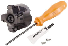 Kennametal - 2" Cut Diam, 3/4" Arbor Hole, 4.42mm Max Depth of Cut, 30° Indexable Chamfer & Angle Face Mill - 4 Inserts, HNGJ 0604... Insert, Right Hand Cut, 4 Flutes, Through Coolant, Series Dodeka Mini HD - Industrial Tool & Supply