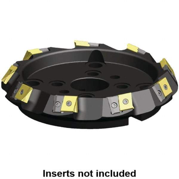 Kennametal - 250mm Cut Diam, 60mm Arbor Hole, 21.4mm Max Depth of Cut, 60° Indexable Chamfer & Angle Face Mill - 11 Inserts, LN.U 2210... Insert, Right Hand Cut, 11 Flutes, Through Coolant, Series MEGA60 - Industrial Tool & Supply