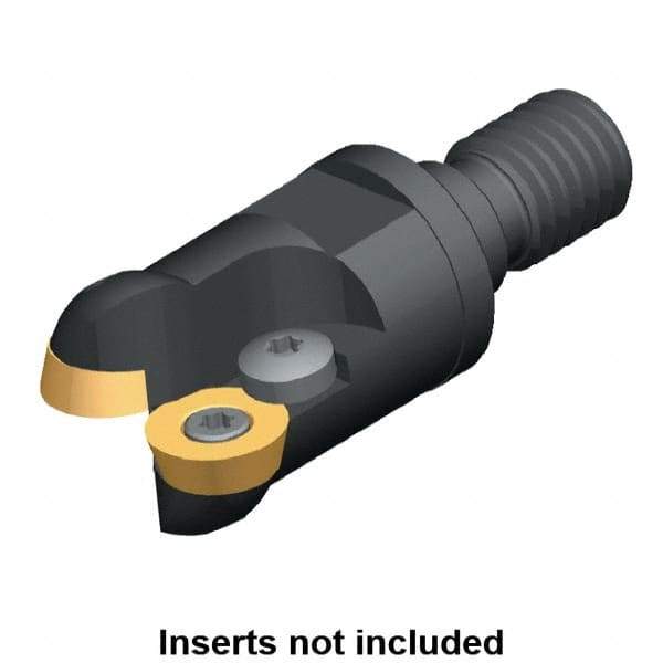 Kennametal - 24mm Cutting Diam, 0.9449" Max Depth of Cut, Modular Connection Indexable Copy End Mill - 2 Inserts, RD.. 12T3.. Insert - Industrial Tool & Supply