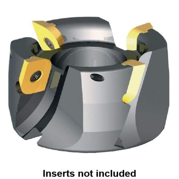 Kennametal - 4 Inserts, 50mm Cut Diam, 22mm Arbor Diam, 10mm Max Depth of Cut, Indexable Square-Shoulder Face Mill - 0/90° Lead Angle, 50mm High, LFEW 1503.. Insert Compatibility, Series RPF - Industrial Tool & Supply