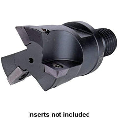 Kennametal - 1.378" Cut Diam, 8mm Max Depth of Cut, 2.6575" OAL, Indexable Square Shoulder Helical End Mill - XD.. 10T3.. Inserts, M16 Modular Connection, Series KMM - Industrial Tool & Supply