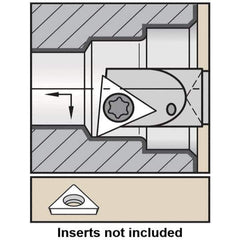 Kennametal - 7.51mm Min Bore Diam, 3" OAL, 12mm Shank Diam, A-STL-S Indexable Boring Bar - 31.75mm Max Bore Depth, TD.. 07T1202 Insert, Screw Holding Method - Industrial Tool & Supply