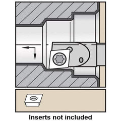 Kennametal - 9.05mm Min Bore Diam, 76mm OAL, 8mm Shank Diam, A-SCLD Indexable Boring Bar - CD.. S4T002 Insert, Screw Holding Method - Industrial Tool & Supply
