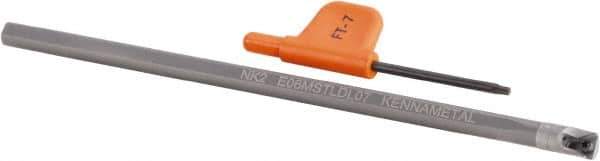 Kennametal - 7.06mm Min Bore Diam, 150mm OAL, 6mm Shank Diam, E-STLD Indexable Boring Bar - TD.. 07T1202 Insert, Screw Holding Method - Industrial Tool & Supply