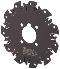 Kennametal - Arbor Hole Connection, 1/8" Cutting Width, 1-3/8" Depth of Cut, 5" Cutter Diam, 1-1/4" Hole Diam, 11 Tooth Indexable Slotting Cutter - KVNS Toolholder, OD 3118.. Insert - Industrial Tool & Supply
