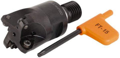 Kennametal - 42mm Cut Diam, 0.0591" Max Depth, M16 Modular Connection Indexable High-Feed End Mill - Screw Holding Method, WP..06X4.. Insert, Through Coolant - Industrial Tool & Supply