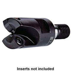 Kennametal - 25mm Cut Diam, 0.0394" Max Depth, M12 Modular Connection Indexable High-Feed End Mill - Screw Holding Method, WP..05X3.. Insert, Through Coolant - Industrial Tool & Supply