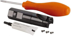 Kennametal - 25mm Cut Diam, 6.57mm Max Depth of Cut, 25mm Shank Diam, 96mm OAL, Indexable Square Shoulder End Mill - SP.T 10T3.. Inserts, Weldon Shank, 90° Lead Angle, Through Coolant, Series KSSM 90 - Industrial Tool & Supply