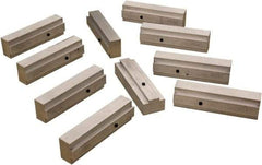 CarveSmart - 1" Wide x 1.71" High x 1" Thick, Flat/No Step Vise Jaw - Soft, Aluminum, Fixed Jaw, Compatible with 6" Vises - Industrial Tool & Supply