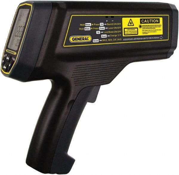 General - 200 to 1200°C (392 to 4352°F) Infrared Thermometer - 100:1 Distance to Spot Ratio - Industrial Tool & Supply