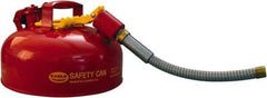 Eagle - 1 Gal Steel Type II Safety Can - 7-1/4" High x 11-1/4" Diam, Red - Industrial Tool & Supply