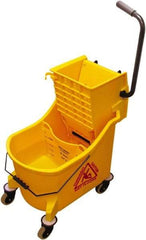 O-Cedar - 36 Qt Plastic Bucket & Wringer - 38" Long x 23" High x 14" Wide, Yellow - Industrial Tool & Supply