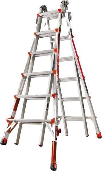 Little Giant Ladder - 22 Steps, 23' High, Type IA Rating, Aluminum Multi-Use Ladder - 300 Lb Load Capacity, 31" Base Width - Industrial Tool & Supply