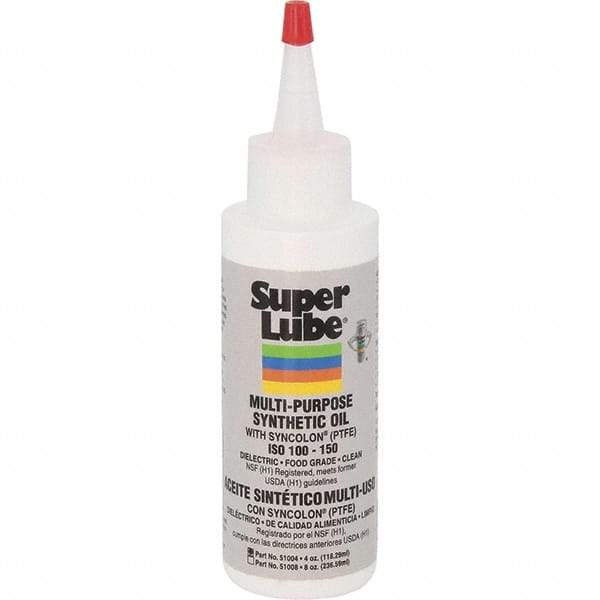 Synco Chemical - 4 oz Bottle Synthetic with PTFE Lubricant - Translucent White, -45°F to 450°F, Food Grade - Industrial Tool & Supply