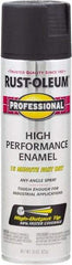 Rust-Oleum - Black, Flat, Rust Proof Enamel Spray Paint - 14 Sq Ft per Can, 15 oz Container, Use on Multipurpose - Industrial Tool & Supply