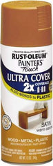 Rust-Oleum - Warm Caramel, Satin, Enamel Spray Paint - 8 Sq Ft per Can, 12 oz Container, Use on Multipurpose - Industrial Tool & Supply