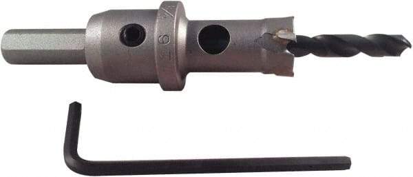 Disston - 2-1/8" Diam, 3/16" Cutting Depth, Hole Saw - Carbide-Tipped Saw, Toothed Edge - Industrial Tool & Supply