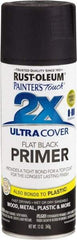 Rust-Oleum - 12 oz Black Aerosol Primer - 10 to 12 Sq Ft Coverage, Interior/Exterior - Industrial Tool & Supply