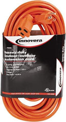 innovera - 50', 14/2 Gauge/Conductors, Orange Indoor & Outdoor Extension Cord - 1 Receptacle, 13 Amps, NEMA 5-15R - Industrial Tool & Supply