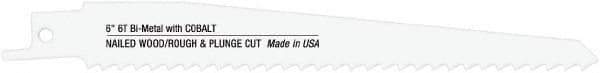 Disston - 12" Long x 3/4" Thick, Bi-Metal Reciprocating Saw Blade - Straight Profile, 18 TPI, Toothed Edge, Universal Shank - Industrial Tool & Supply